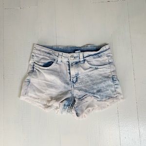 Acid Wash Denim Shorts